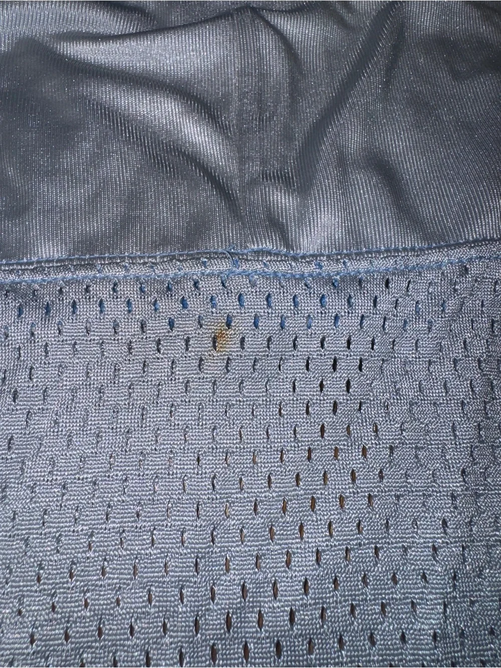 Nike Team Men’s Gray Mesh Football Practice Jersey with Light Blue Trim Size L